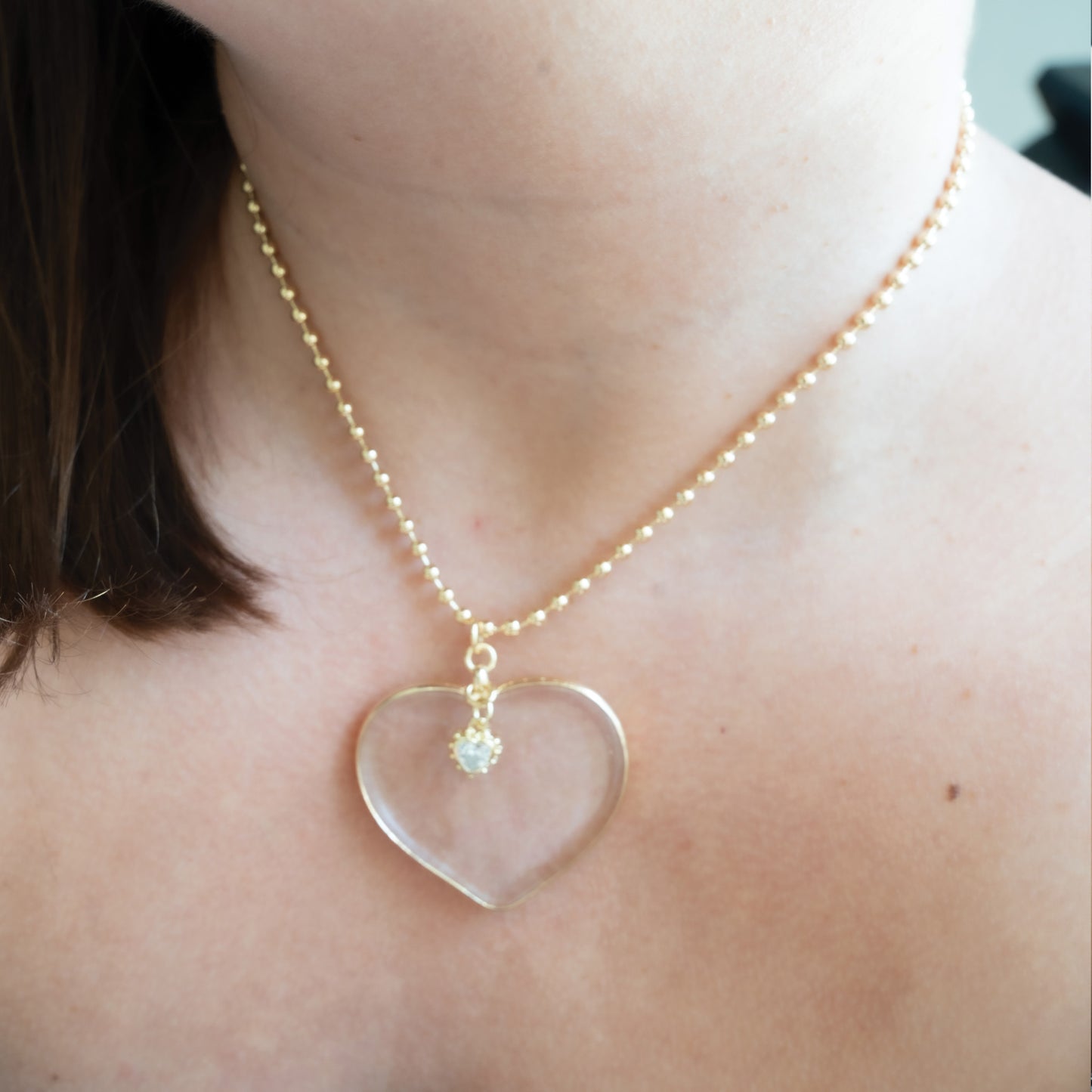Corazon Cristalino el Collar