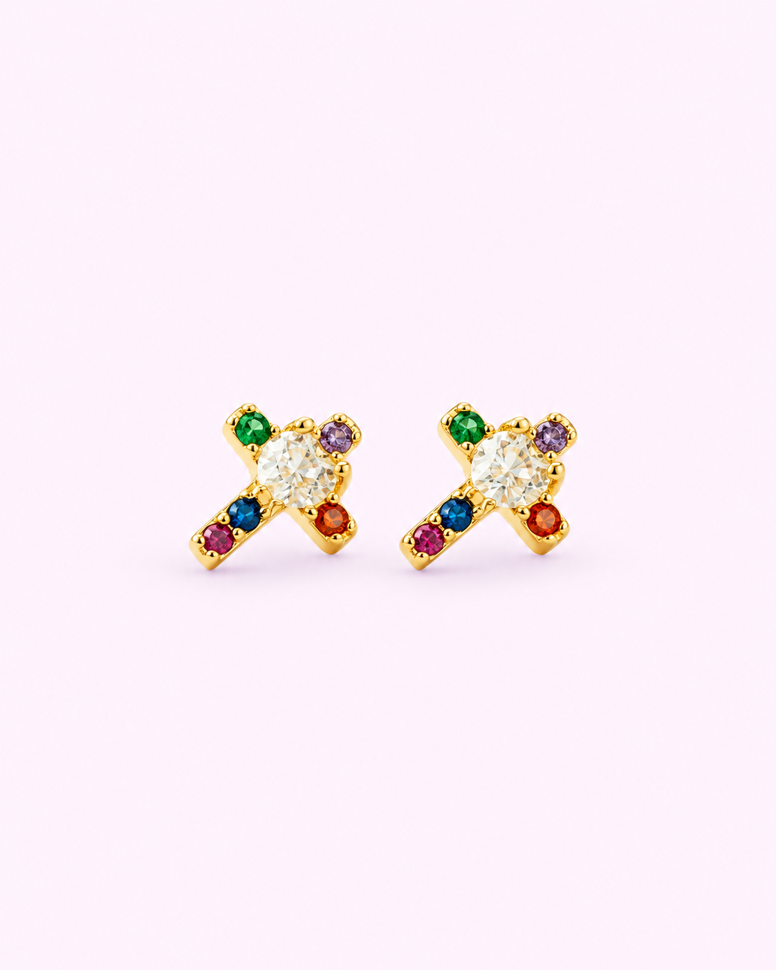Mini Cross Earrings