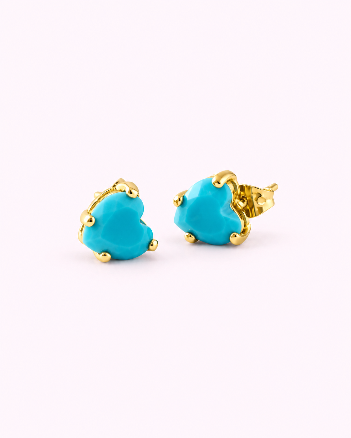 Mini Turquoise Heart Earrings