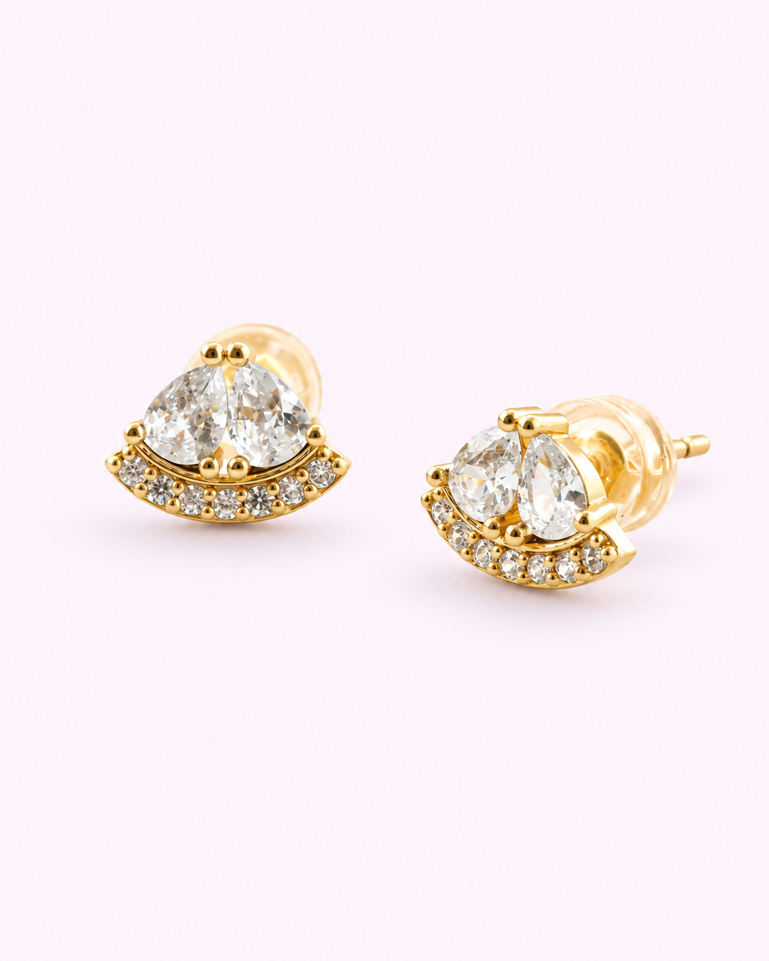 Mini Studs Clear Earrings