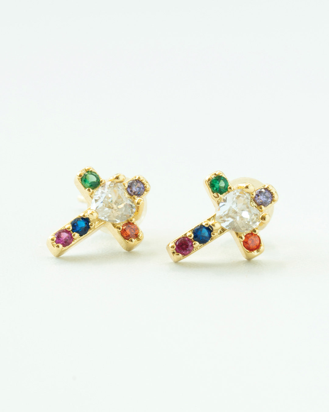 Mini Cross Earrings