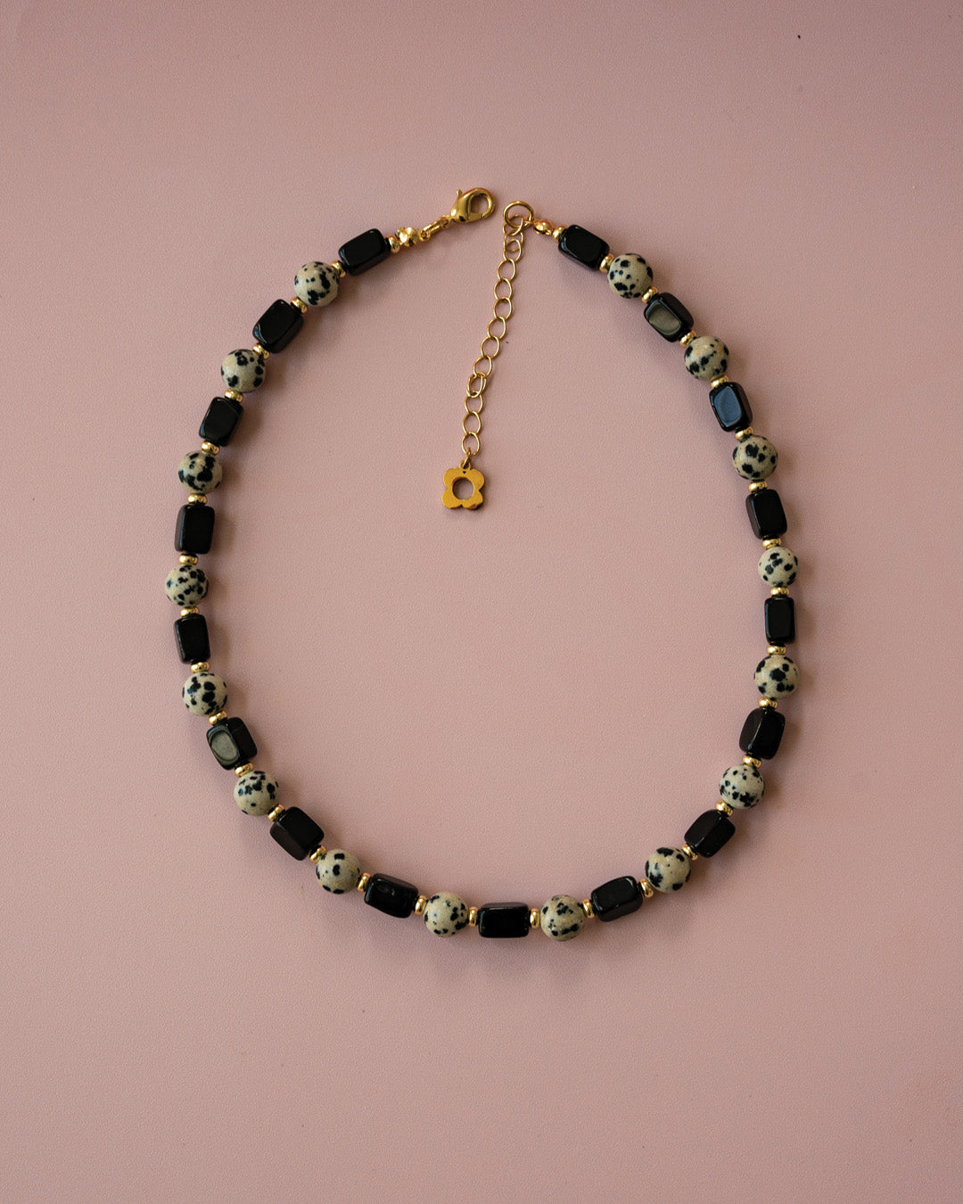 Dalmatian Jasper and Onix Necklace