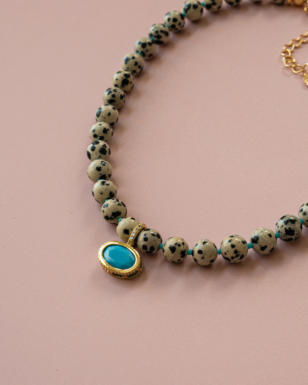 Turquoise Dalmatian Necklace