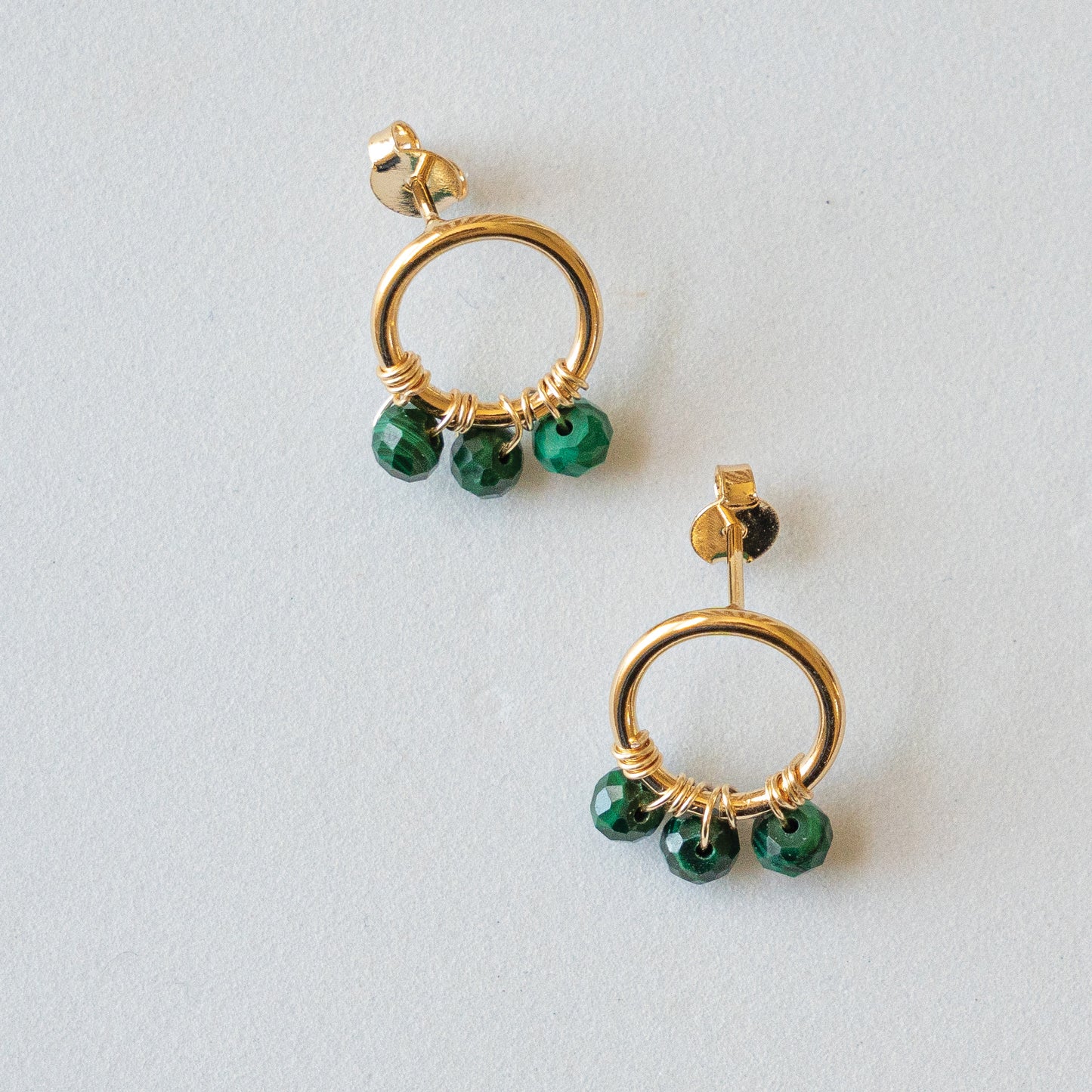 Aretes Malaquita