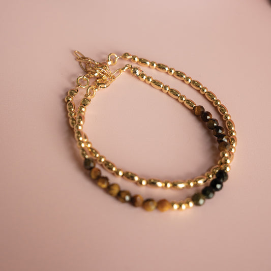 Pulseras Ojo de Tigre y Turmalina