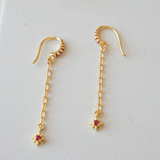 Rosa Estrellada Aretes