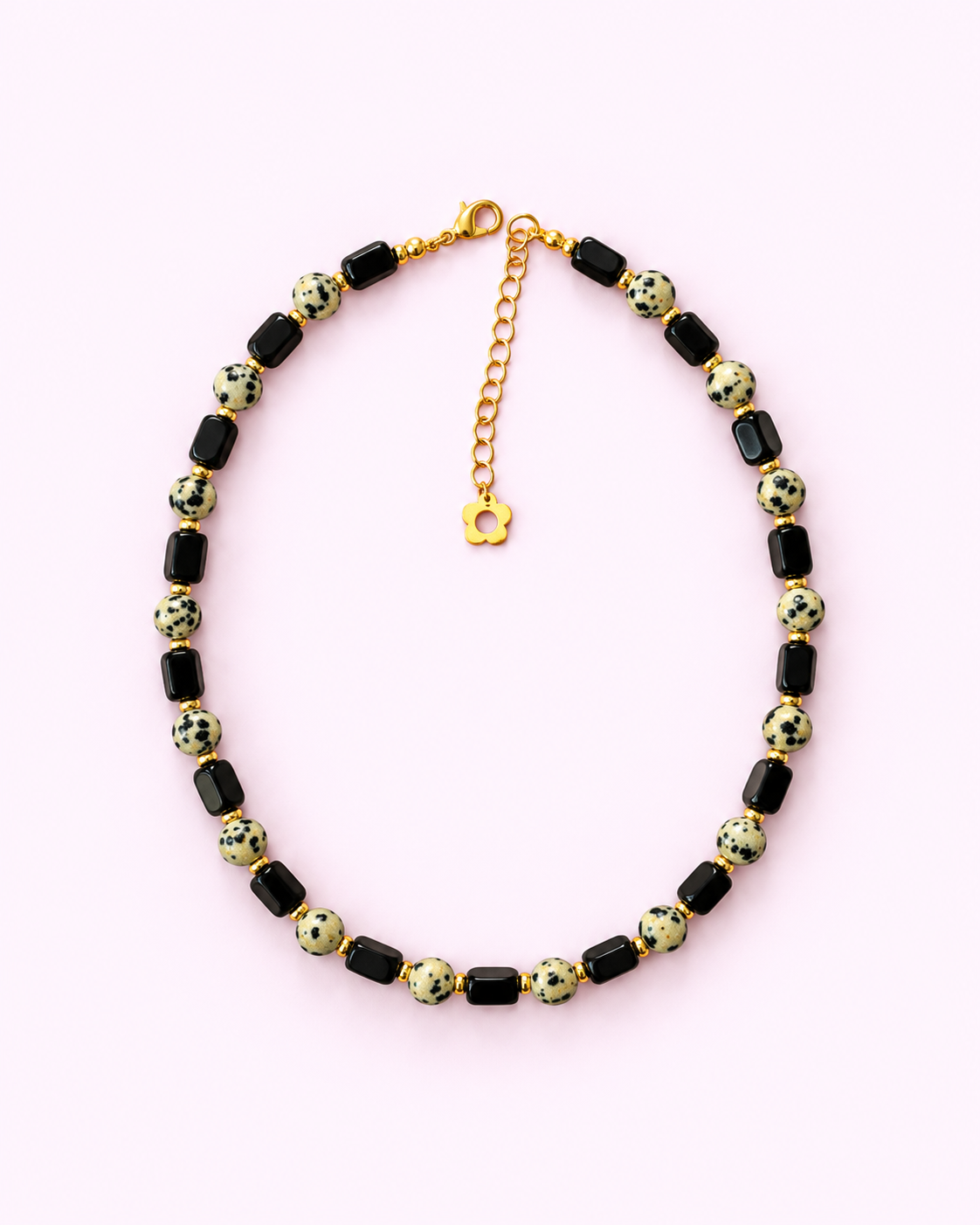 Dalmatian Jasper and Onix Necklace