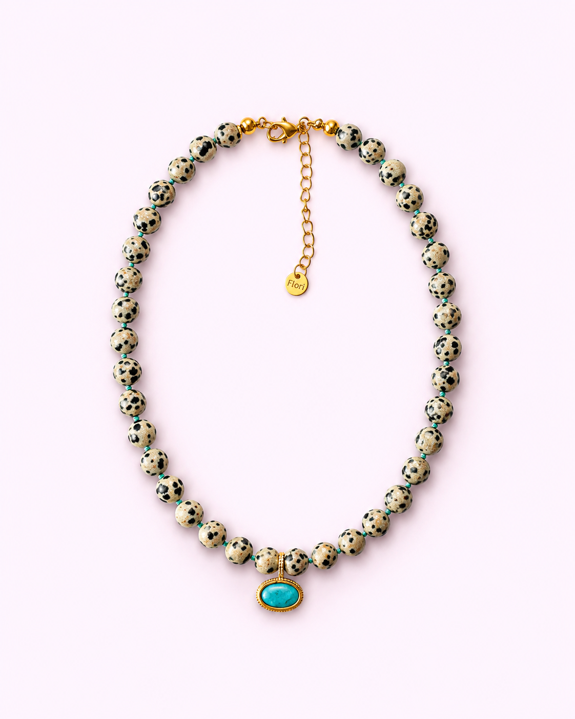 Turquoise Dalmatian Necklace