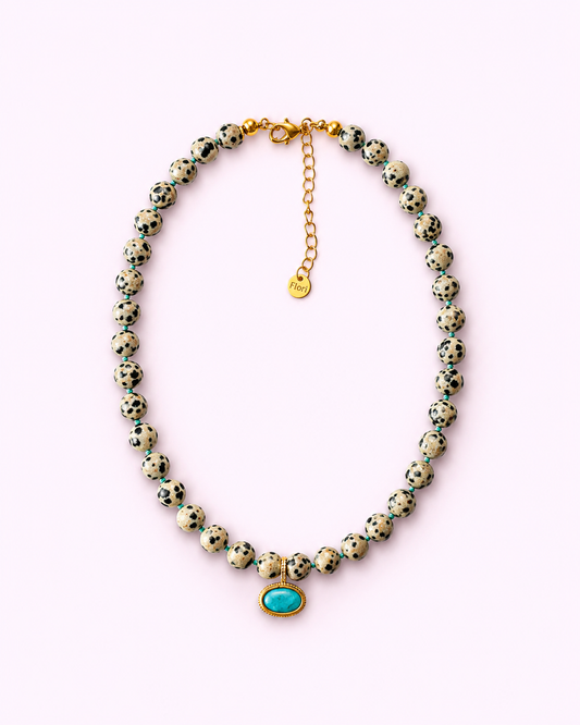 Turquoise Dalmatian Necklace